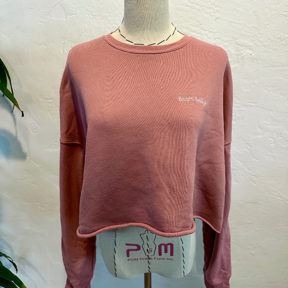 "Team Belly" Cropped Sweatshirt